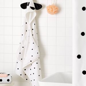 Printed Velour Terry Hooded Towel