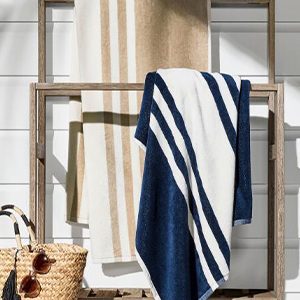 Solid Bath Towel with Embroidery