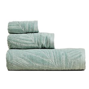 Solid Jacquard Velour Terry Bath Towel Set