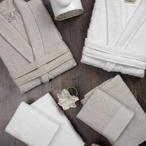 Solid Woven Terry Bath Robe